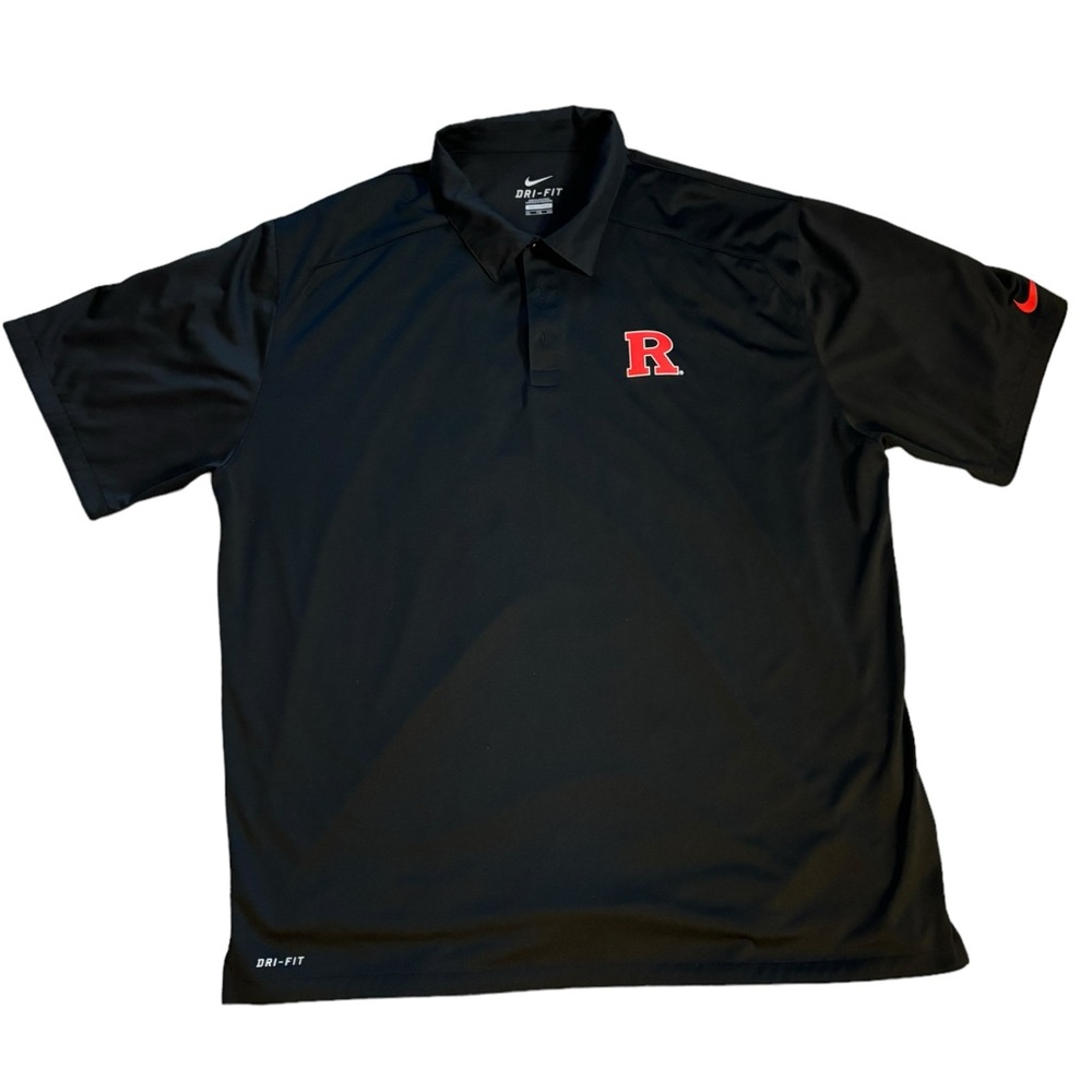 Nike Men’s‎ Black Rutgers Dri-Fit Polo Shirt Size XXL